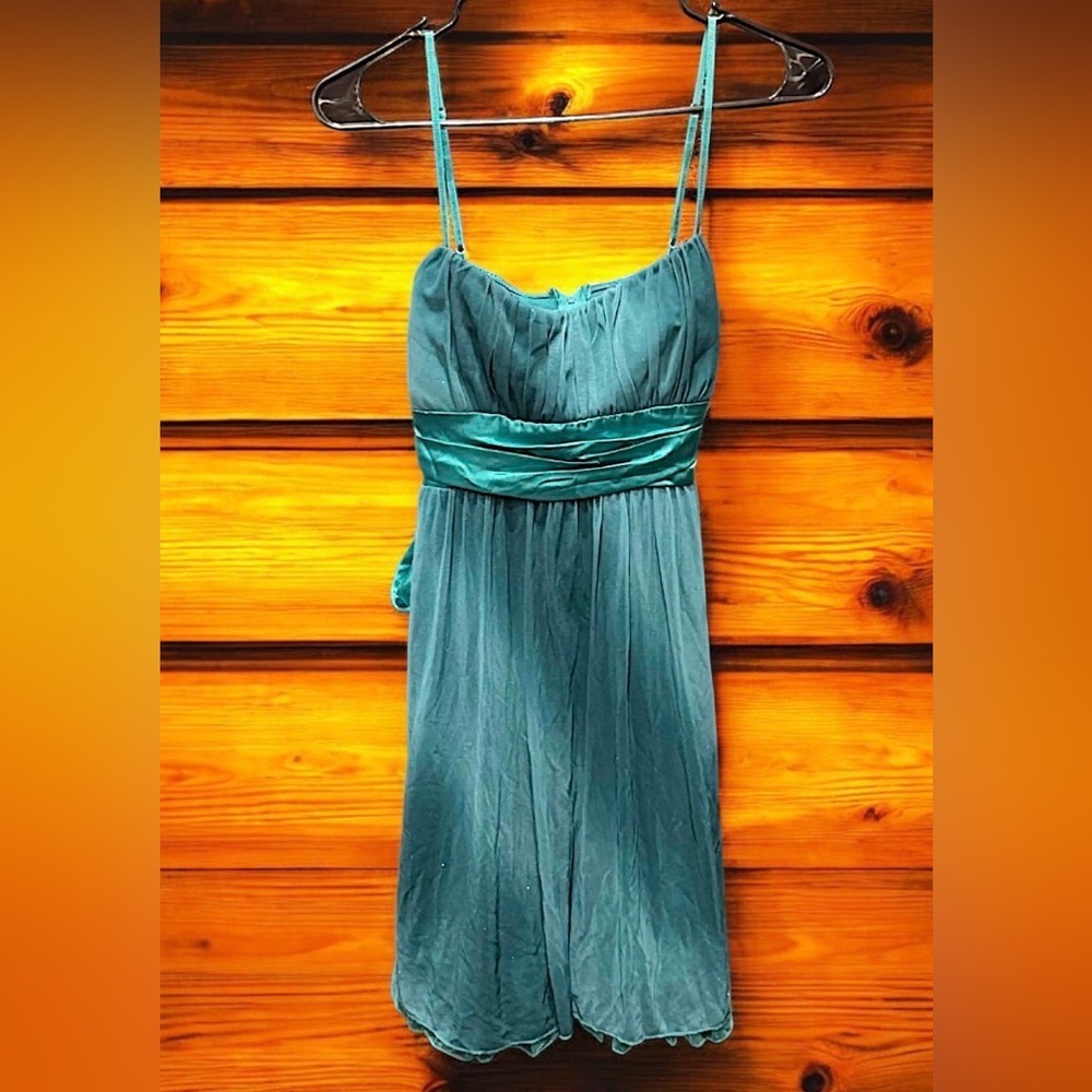 Ruby Rox Teal Dress LARGE pit to pit 15in length 36in